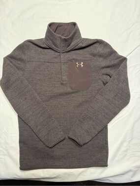 Under Armour Men's Heathered Brown Pullover Medium 1073